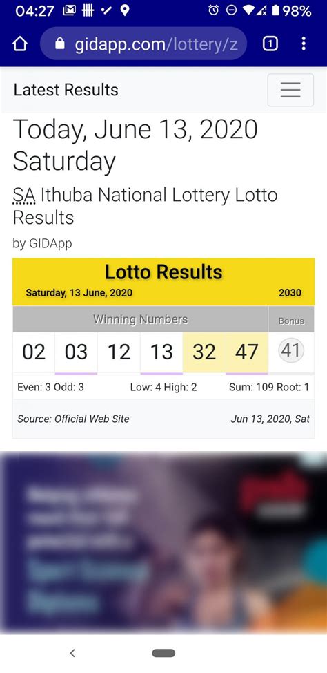 saturday lotto numbers|Ithuba National Lottery .